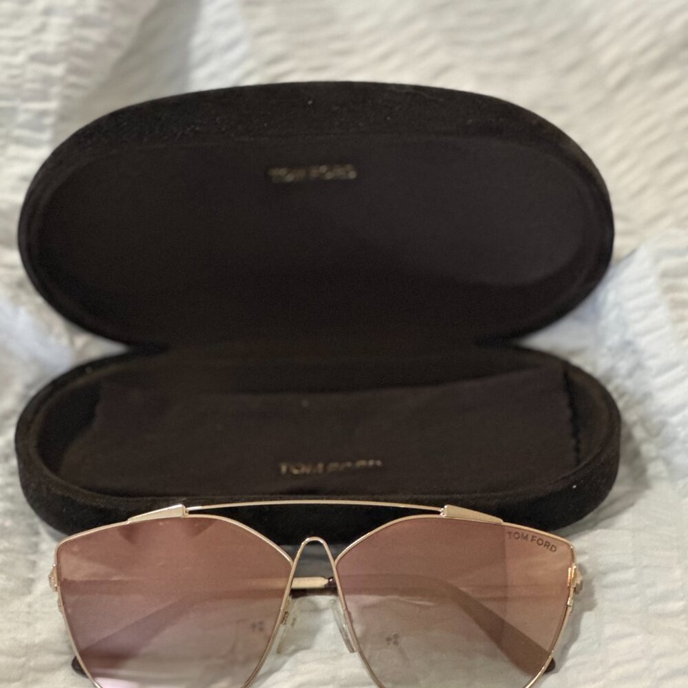 Tom Ford Gold Frame Pink Lens Sunglasses